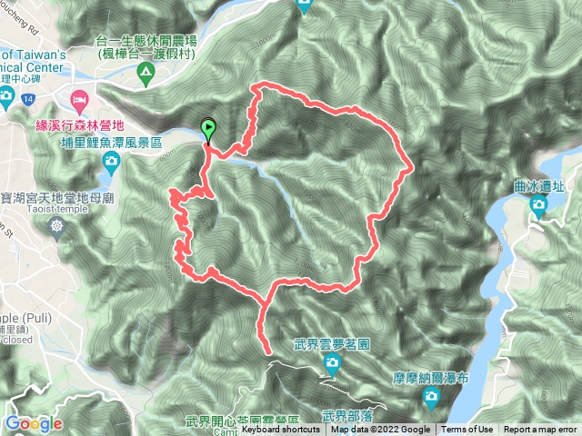 舊武界越山連走橫屏山O型八連峰