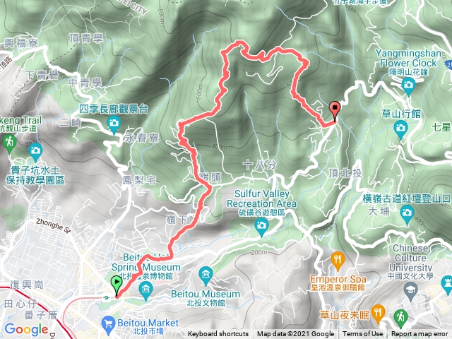 新北投-中正山-出第一登山口-頂湖山-頂湖社區