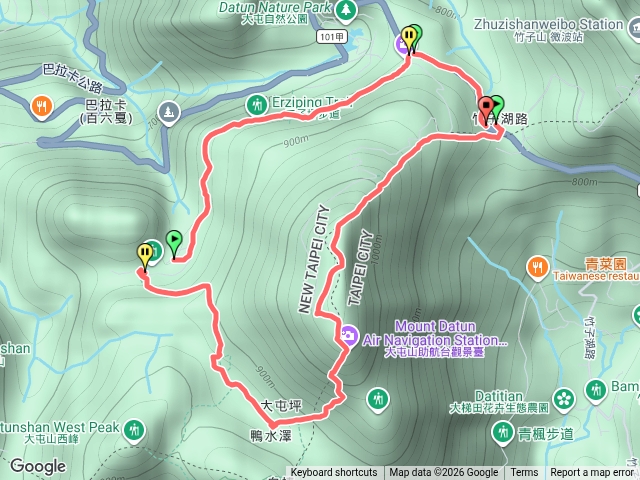 鞍部>大屯山主峰>二子坪O型漫步