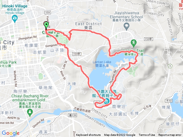 嘉義公園起環蘭潭一圈