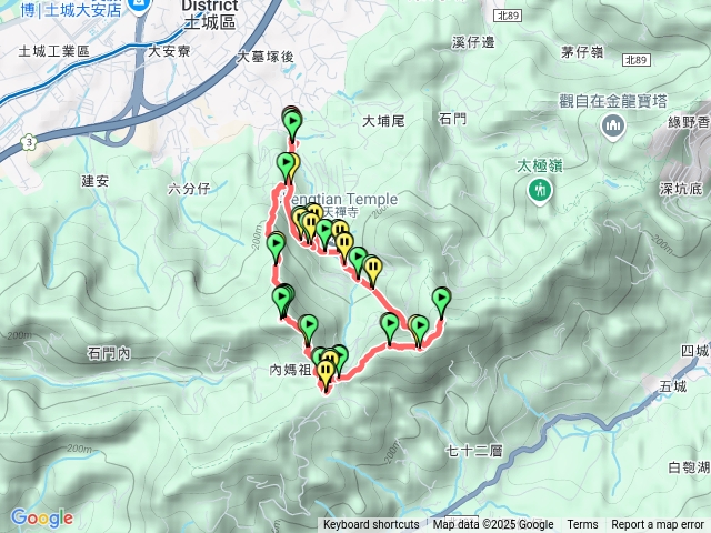 火焰山、天上山、朝山步道