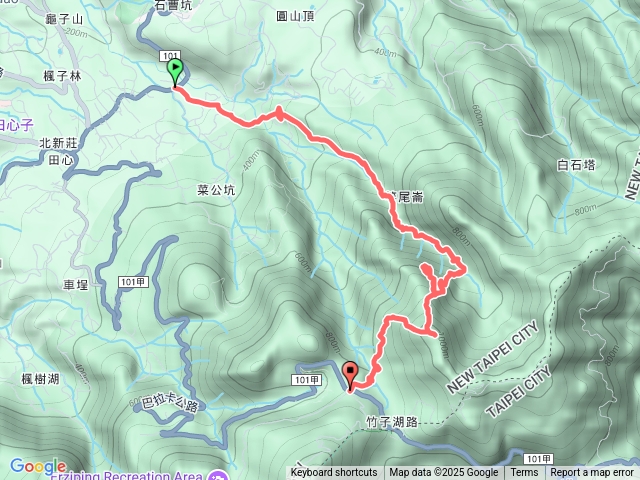 公車866龜子山橋站-三板橋-大屯溪古道-神勇坡-清風崙-明月崙-小觀音山西西峰-二子坪