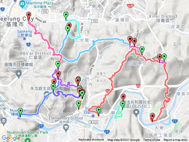 基隆紅淡山至四腳亭山徑會編