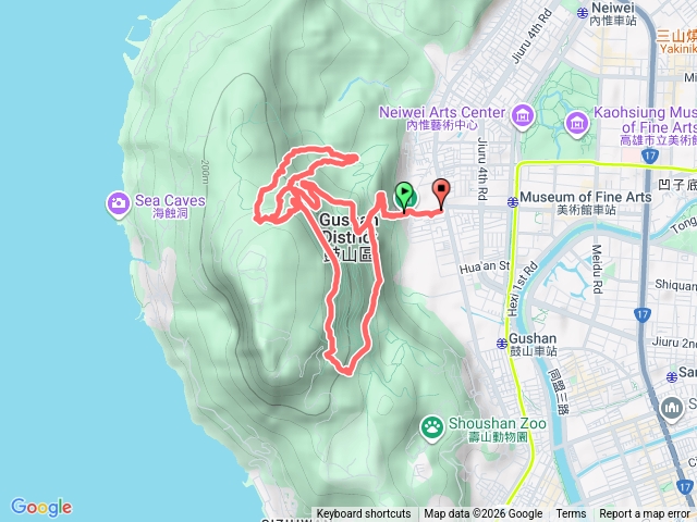 二進盤榕（北壽山停車場-盤榕-下龍泉寺-北嶺好漢坡-盤榕-往中興亭轉水泥廠路-北壽山停車場）預覽圖