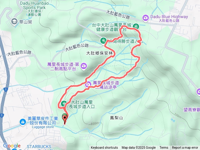 台中大肚萬里長城登山步道O繞20250705
