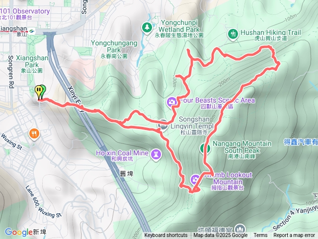 九五峰-四獸山（缺獅山）-姆指山