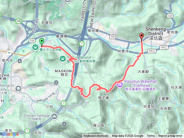 動物園秘境,猴山坑山崩危險難走,北下深坑預覽圖