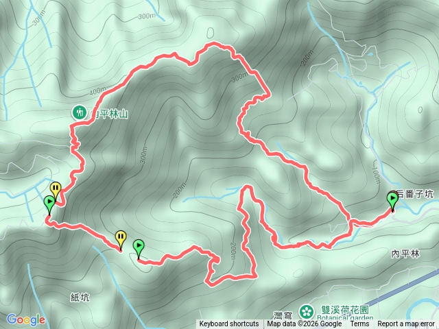 後番子坑古道、大平林山、內平林山、平湖東步道、平林山、武山煤礦、武山焦炭窯、后番子坑O型預覽圖