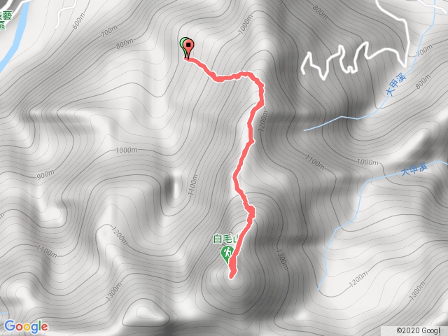 谷關七雄白毛山