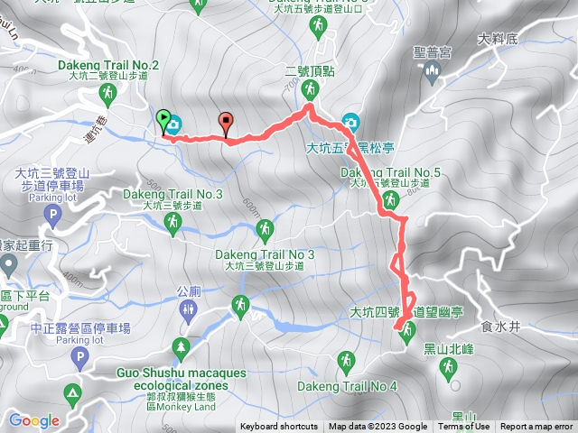 大坑2號上走至清新亭在走回2