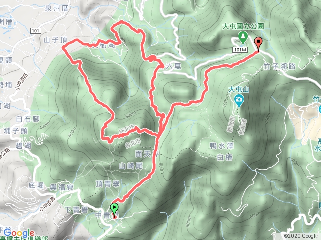 北投面天山古道、楓樹湖古道、山仔頂古道、二子坪連走 2019/03/31