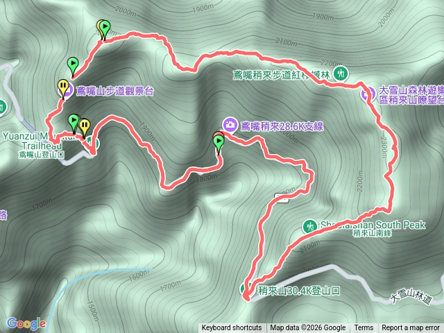 鳶嘴稍來大縱走預覽圖