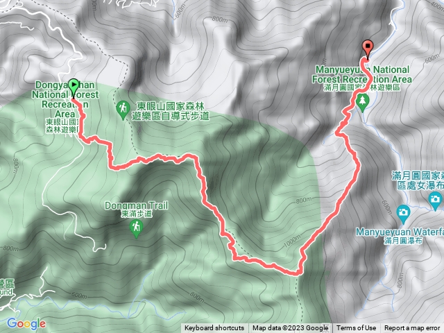東滿縱走(東眼山-拉卡山-天德巷出)