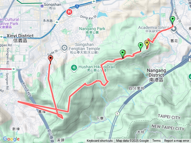 中研院茅草埔四分里麗山峰九五峰拇指山豹山溪永春坡