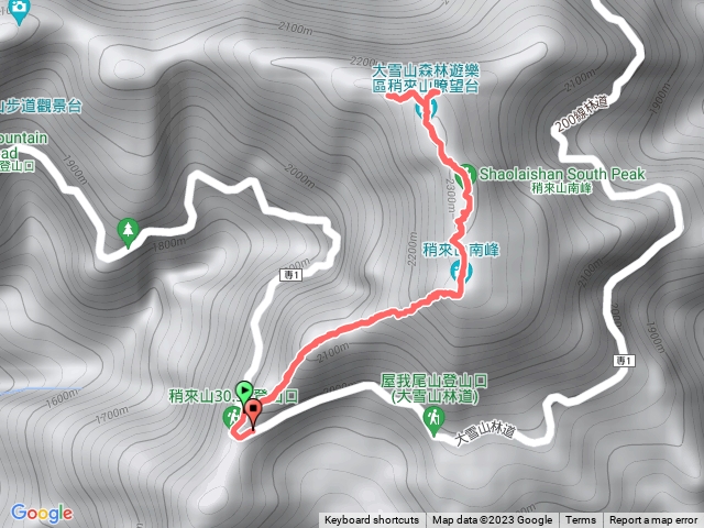 稍來山30.5K瞭望台來回