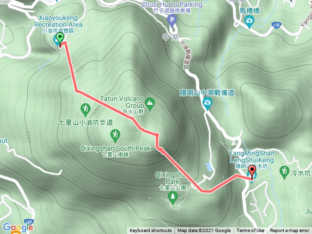 小油坑經七星山主峰－東峰－到冷水坑
