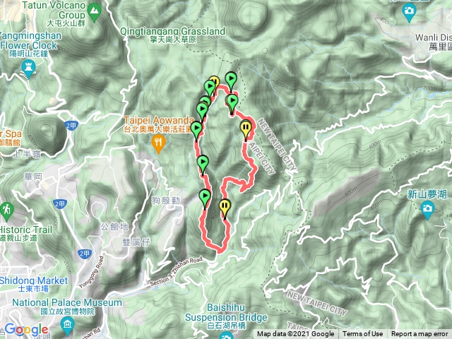 六頂連走北五指山內雙溪瑪礁古道鵝尾山O型