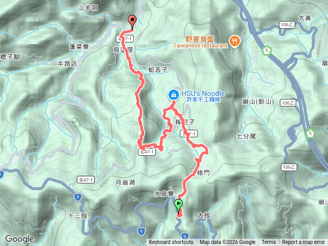 水底寮站-大格門山-許家麵線-月扇湖山-烏塗窟站預覽圖