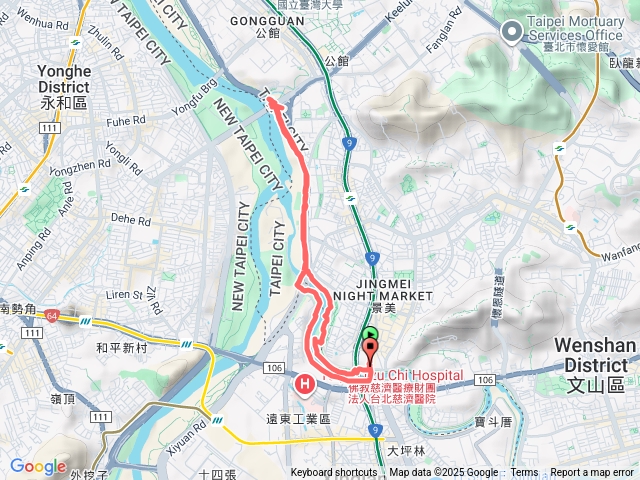 景美國小-景美溪-新店溪-寶藏巖