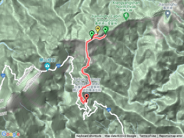 嘉明湖山屋-向陽山-登山口