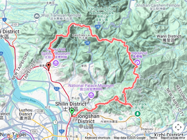2025-04-20 台北大縱走5432段之1下雨未果