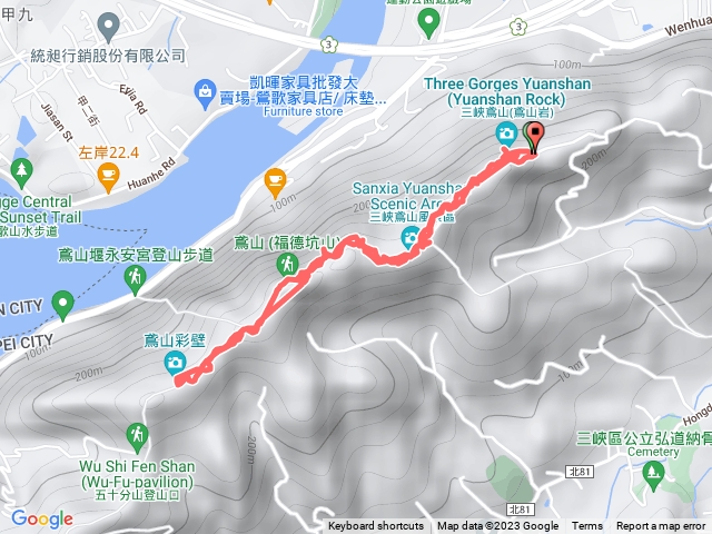 鳶山彩壁往返（經福德坑山, 光復大鐘起登）