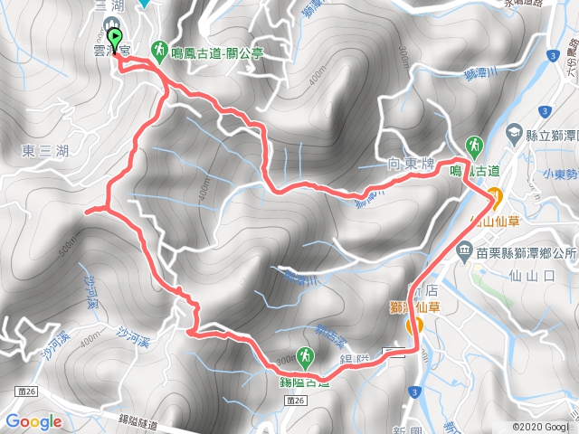 20190217鳴鳳古道、三湖山、錫隘古道、台三線、義民廟O型路線