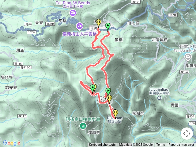 孝子步道，大巃頂步道，奉天岩，獨立山