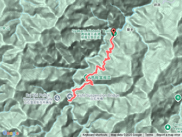 1141010：霞喀羅古道（養老登山口到白石吊橋）