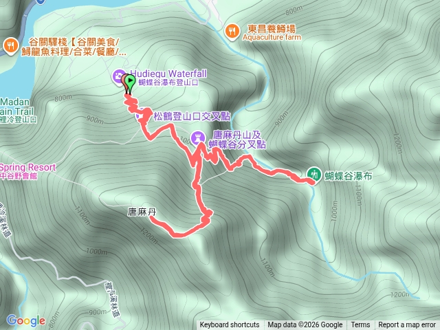 唐麻丹山松鶴-蝴蝶谷瀑布