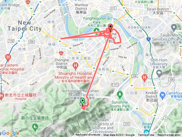 2021-11/16 中和烘爐地健走+永和市區健走