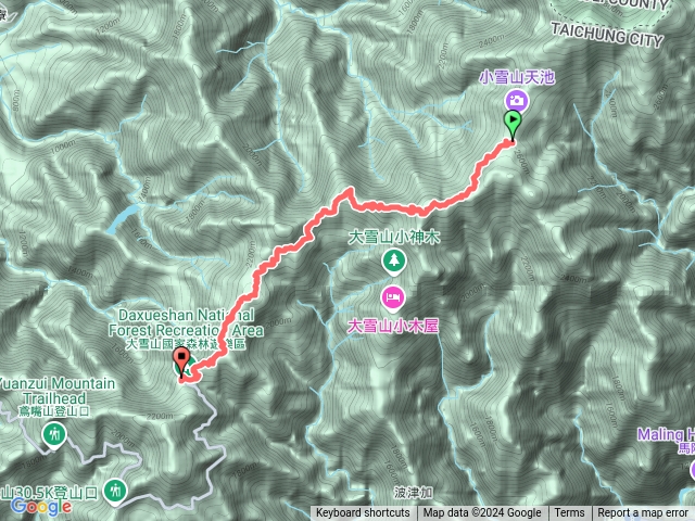 小雪山到船型山