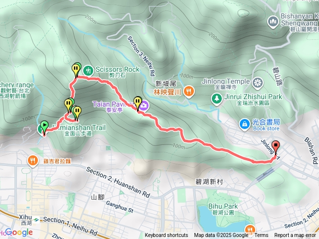 內湖金面山到金龍隧道