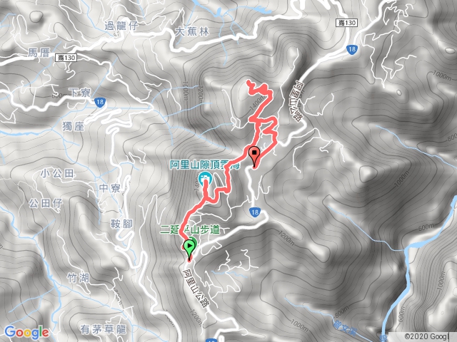 二延平山、隙頂山