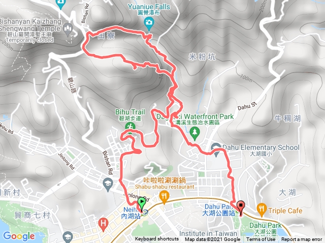 內湖鯉魚山、碧湖步道、圓覺寺步道1100808