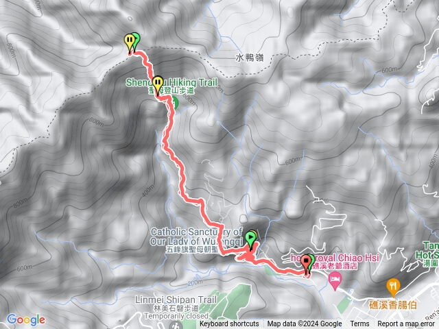 五峰旗停車場-聖母朝聖地-聖母登山步道-聖母山莊-抹茶山