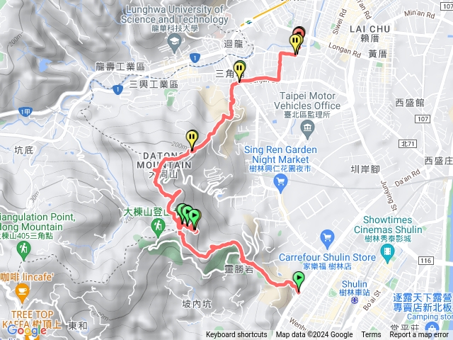 樹林天際線縱走(青龍嶺>大同山>樹林尖凍山>三角湧頂山>忠靈祠>迴龍