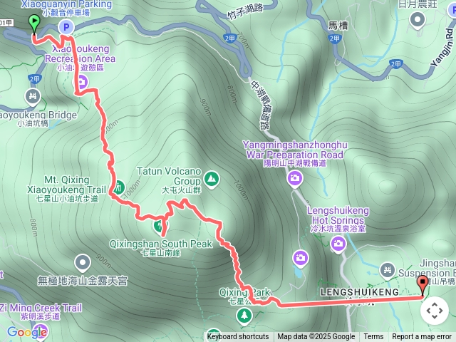 小油坑至七星南峰主峰東峰冷水坑