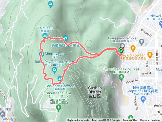 壽山步道健行龍門亭直上盤榕奉茶站
