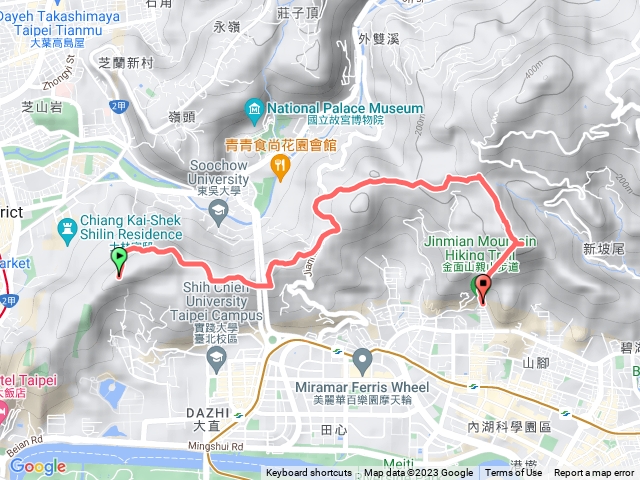 老地方土路，文間山，金面山