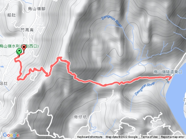 台南東山區烏山嶺水利古道