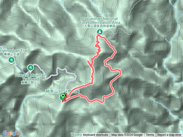 稍來山30.5k上大雪山下踢馬路回預覽圖