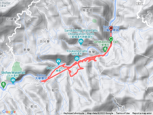 三貂嶺-幼坑古道-九層瀑布-大華車站