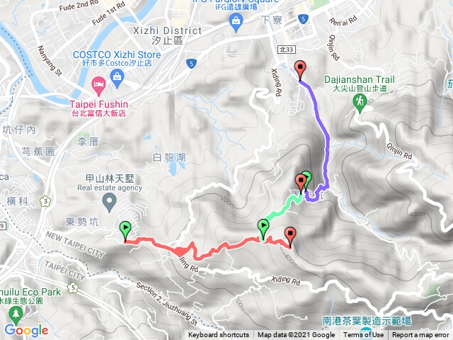 汐止橫科山連走十三分山出白雲古道