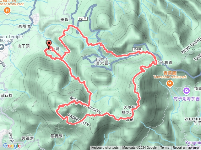 楓樹湖往返大屯山群峰楓樹湖古道18彎古道預覽圖