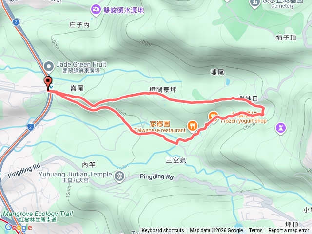 輕軌淡金鄧公站～樹林口福德宮～三空泉～輕軌淡金鄧公站