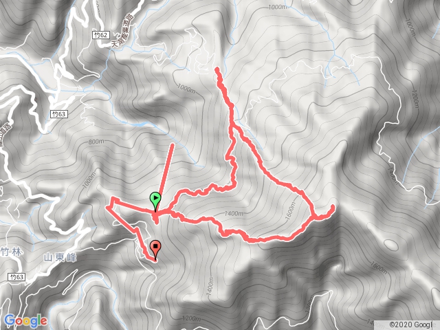 油羅山、油羅山西北峯雨天行