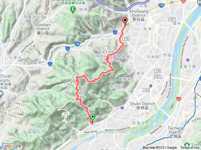 山佳火車站→大棟山、青龍嶺、三角埔頂山→迴龍