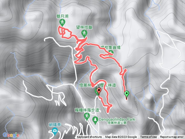 20230126燈篙林道+雙月湖8字走