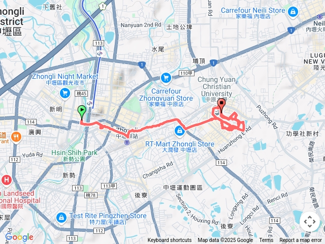 桃捷老街溪-中原大學校園